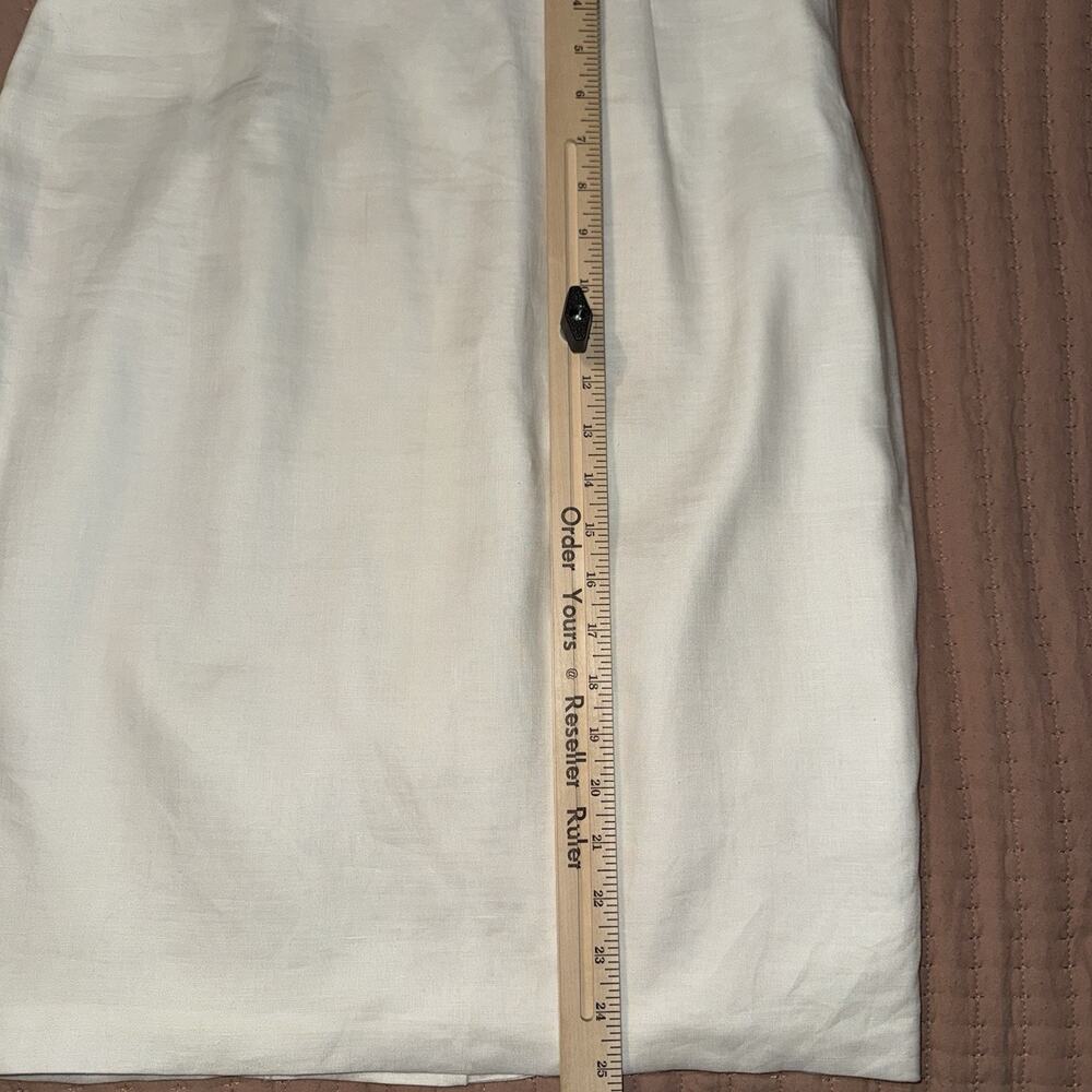 90’s Jessica McClintock White Linen Lace Skirt Suit 12 wedding bridal courthouse - Picture 13 of 15